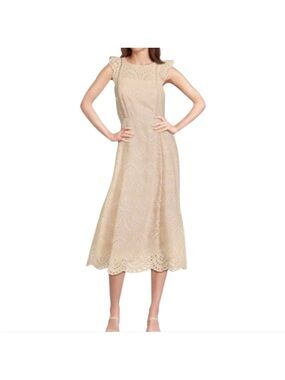 NWT Sam Edelman maxi eyelet dress with ruffle sleeve